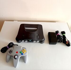 Nintendo 64 Console N64 with OEM Grey Controller NUS-001 Tested & Working!